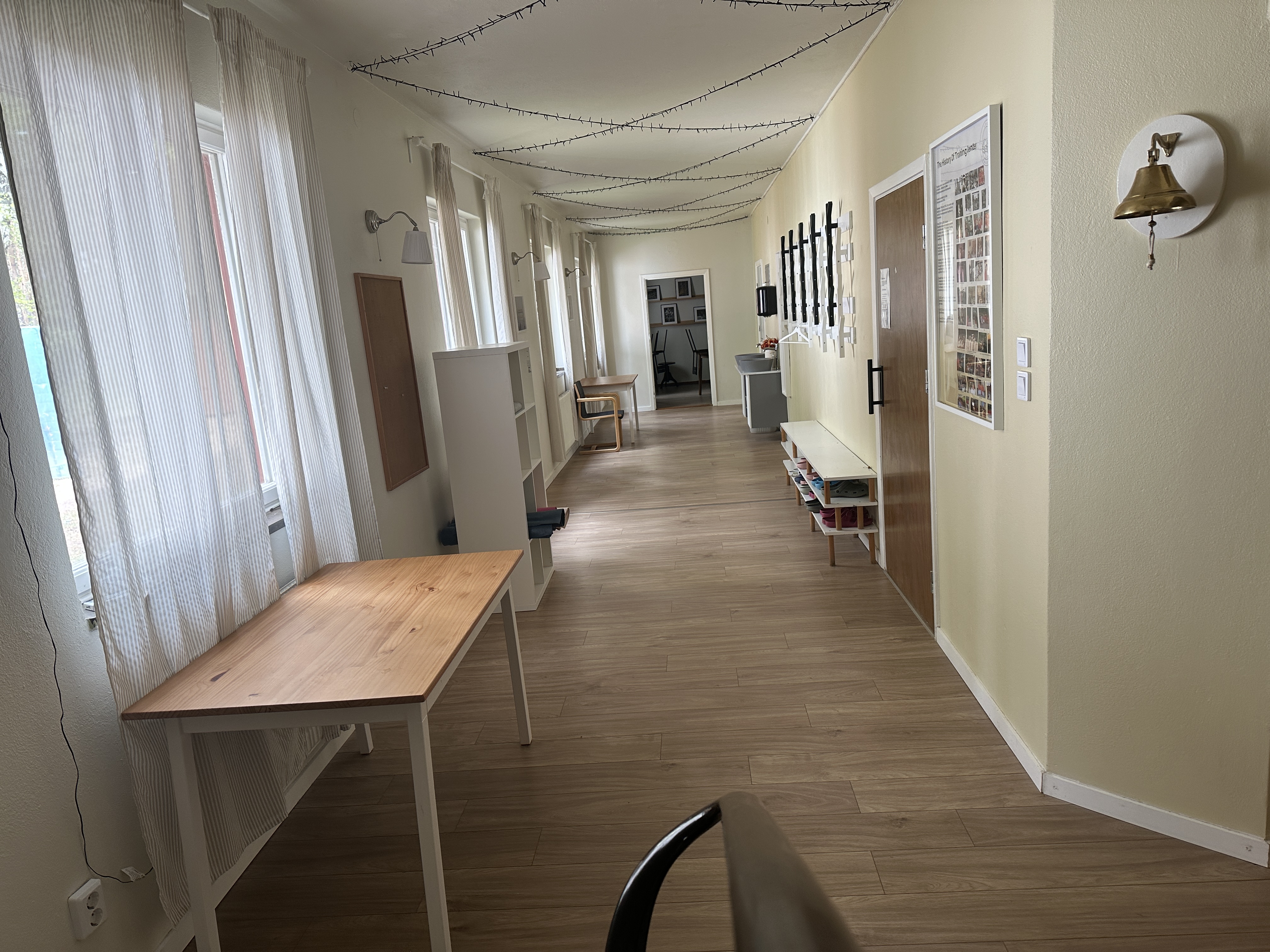 Interior corridor in the main building.